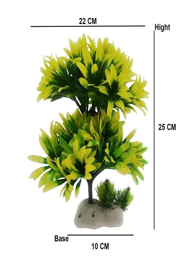 Jainsons Aquarium decorative Artificial Plant Green - 12 x 10 x 32 cm - Image 2
